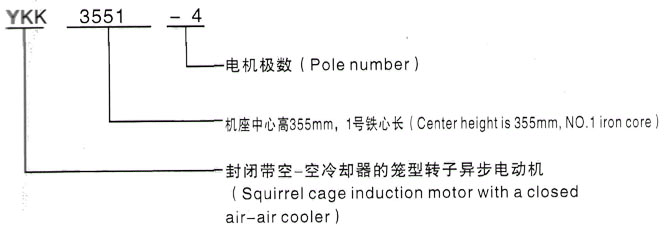 YKK系列(H355-1000)高压寿县三相异步电机西安泰富西玛电机型号说明